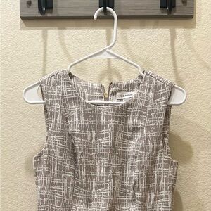 Calvin Klein Black and Cream Sheath Mini Dress